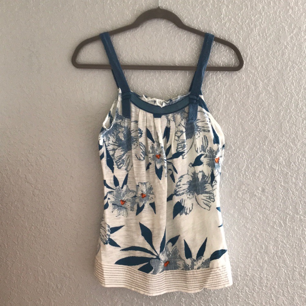 Anthropologie Blue and White Shirt